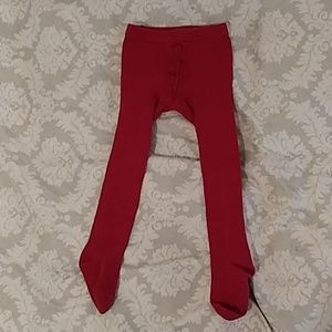Red toddler tights